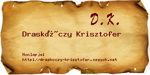 Draskóczy Krisztofer névjegykártya